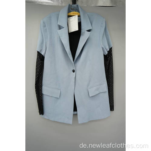 Einzelknopf -Netzhülse Blazer für Frauen